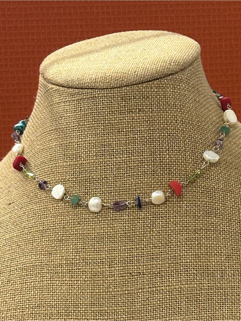 Silpada Retired Sterling Silver Necklace with gemstones Boho